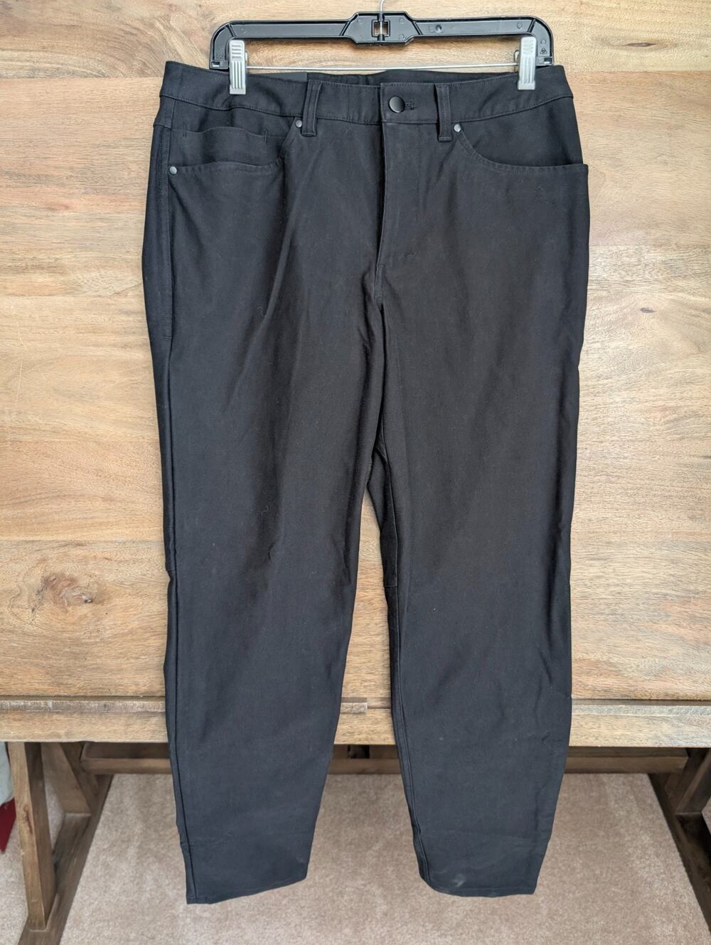 Lululemon Pants Mens 32 Black Tech Canvas ABC Slim 4-Way Stretch Skinny Leg NWT